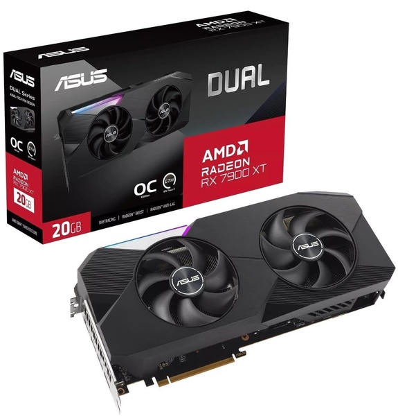 Видеокарта ASUS AMD Radeon RX 7900 XT 20GB DUAL OC (DUAL-RX7900XT-O20G) (GDDR6, 320 bit, PCI-E 4.0 x16) DUAL-RX7900XT-O20G фото