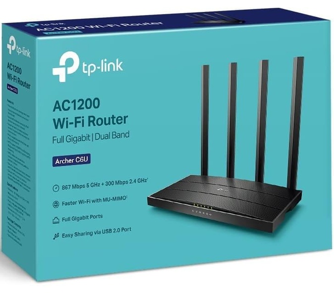 Бездротовий роутер TP-Link Archer C6U AC1200 Black 802.11ac (Archer C6U) Archer C6U фото