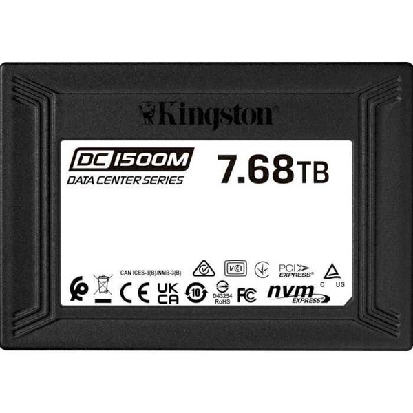 Накопичувач SSD Kingston SSD U.2 NVMe 7680Gb DC1500M Enterprise (SEDC1500M/7680G) SEDC1500M/7680G фото