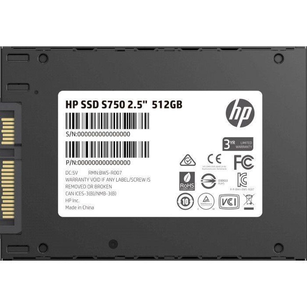 Накопитель SSD HP Sata 2.5" 512GB S750 480 500 (16L53AA#ABB) 16L53AA#ABB фото