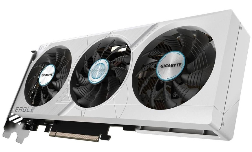 Відеокарта Gigabyte RTX 4060 8G Eagle OC ICE (GV-N4060EAGLEOC ICE-8GD) (GDDR6, 128 bit, PCI-E 4.0 x8) GV-N4060EAGLEOC ICE-8GD фото