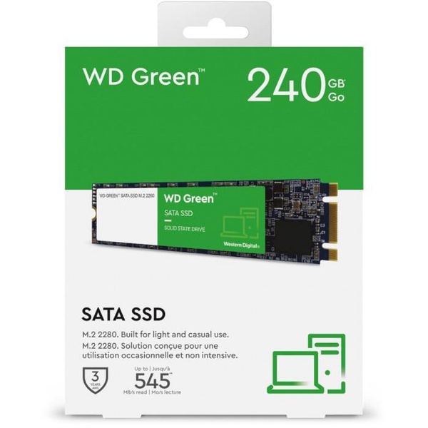 Накопитель SSD Western Digital m.2 sata 240GB GREEN WDS240G3G0B WD (WDS240G3G0B) WDS240G3G0B фото