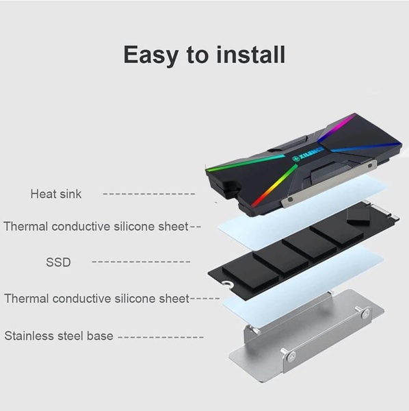 Радіатор Xilence M.2 SSD Cooler ARGB M2SSD.B.ARGB XC401 XC401 фото