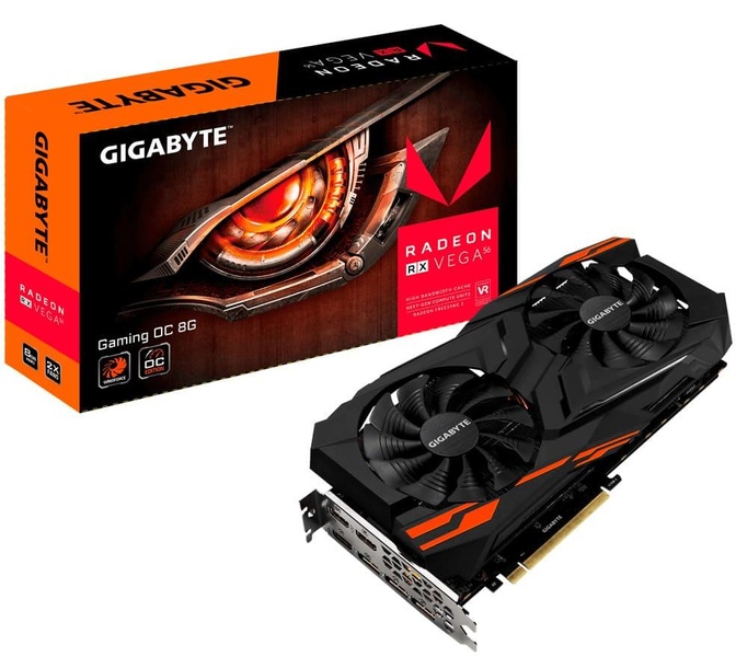 Відеокарта Gigabyte AMD Radeon RX Vega 56 8GB Gaming OC (GV-RXVEGA56GAMING OC-8GD) (HBM2, 2048 bit, PCI-E 3.0 x16) GV-RXVEGA56GAMING OC-8GD фото