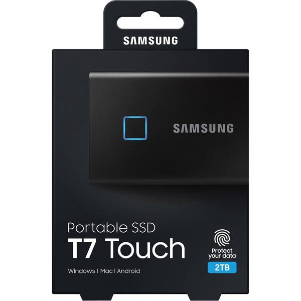 Накопичувач SSD Samsung SSD 2TB USB 3.2 Gen 2 T7 Touch Black (MU-PC2T0K/WW) MU-PC2T0K/WW фото