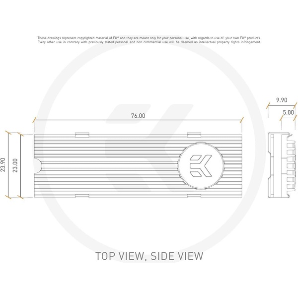 Радіатор EKWB EK-M.2 NVMe Heatsink - Purple 3830046994745 3830046994745 фото