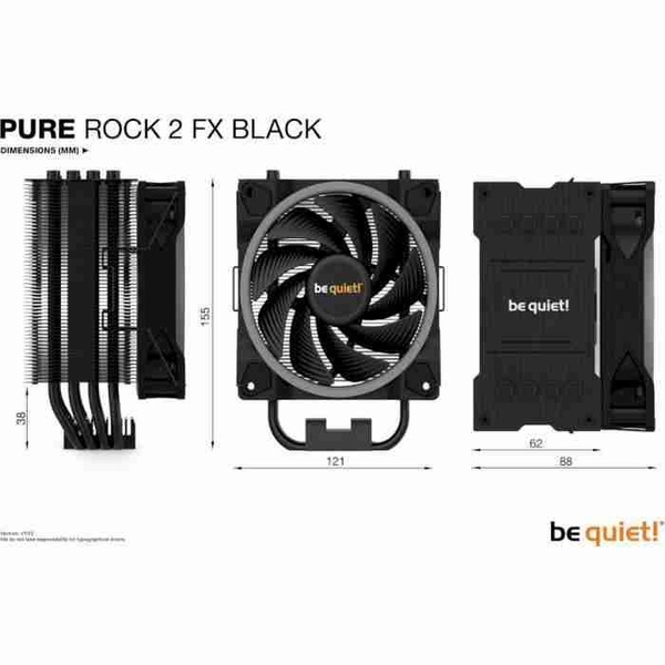 Кулер для процессора Be quiet! PURE ROCK 2 FX Black (BK033) BK033 фото