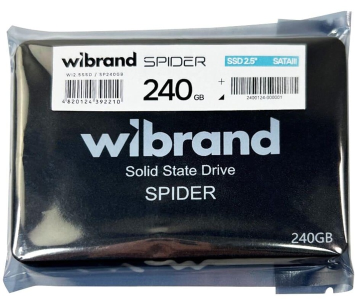 Накопичувач SSD Wibrand Sata 2.5 240GB Spider Bulk 256 250 (WI2.5SSD/SP240GB) WI2.5SSD/SP240GB фото