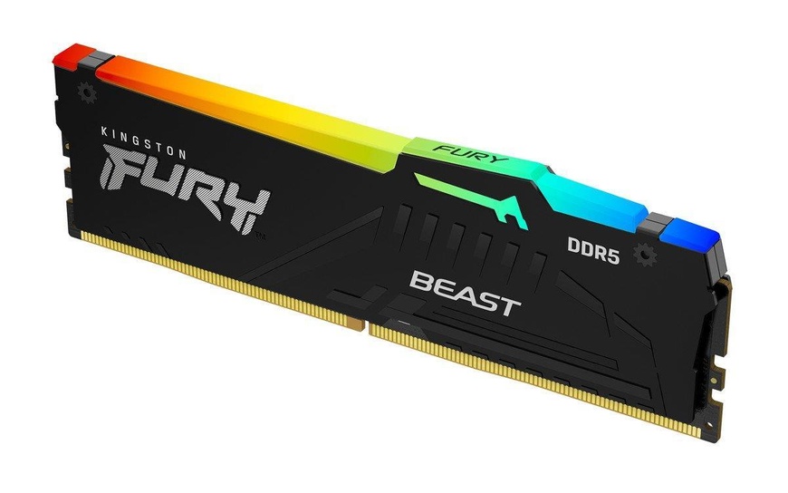 Модуль памяти Kingston Fury DDR5 16GB 6000MHz Beast Black RGB AMD EXPO (KF560C36BBEA-16) KF560C36BBEA-16 фото