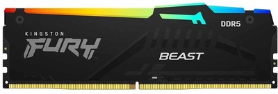 Модуль пам'яті Kingston Fury DDR5 32Gb 5200MHz Beast Black RGB (KF552C40BBA-32) KF552C40BBA-32 фото