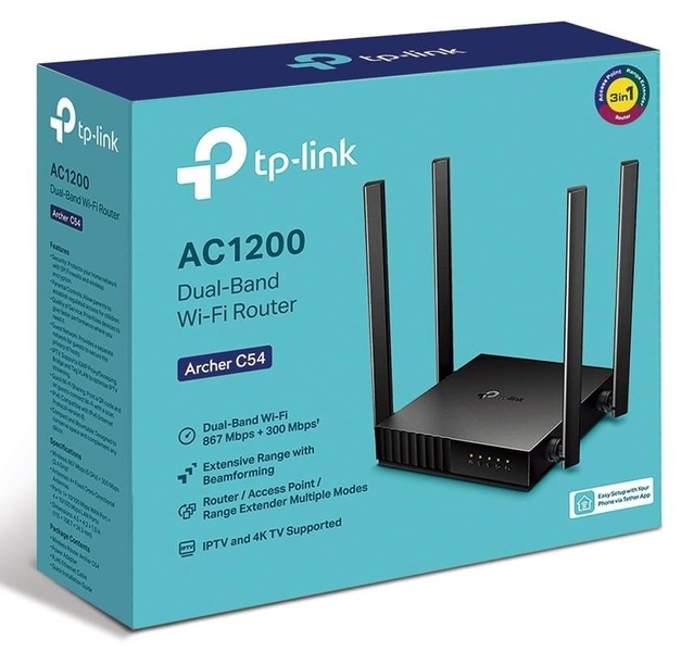 Бездротовий роутер TP-Link Archer C54 AC1200 Black 802.11ac (Archer C54) Archer C54 фото