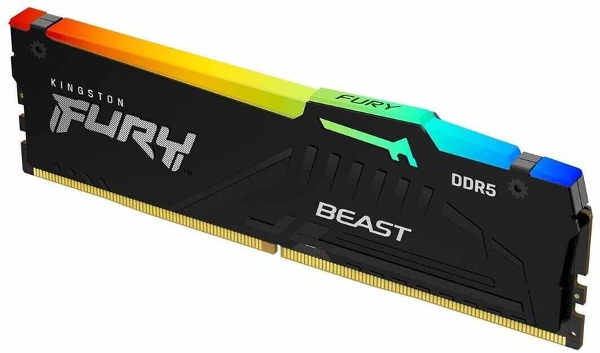 Модуль памяти Kingston Fury DDR5 32Gb 5200MHz Beast Black RGB (KF552C40BBA-32) KF552C40BBA-32 фото