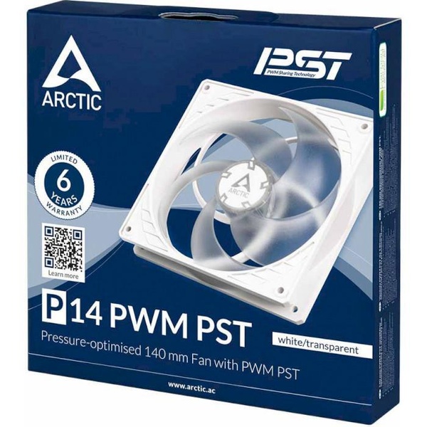 Вентилятор Arctic P14 PWM PST White/Transparent (ACFAN00221A) ACFAN00221A фото