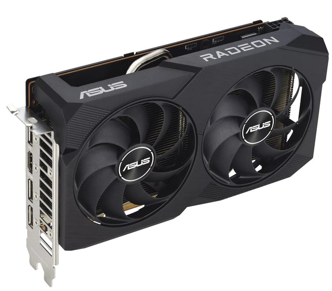 Відеокарта ASUS AMD Radeon RX 7600 8GB DUAL OC V2 (DUAL-RX7600-O8G-V2) (GDDR6, 128 bit, PCI-E 4.0 x8) DUAL-RX7600-O8G-V2 фото