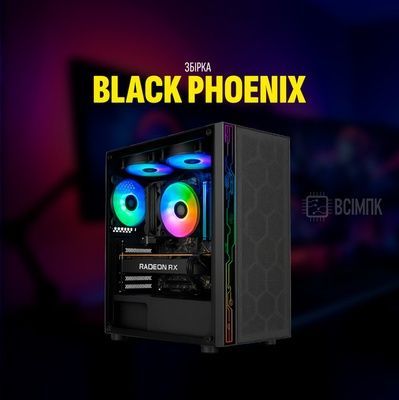 Игровой ПК Black Phoenix (i7 4770 RX 570 8GB RAM 16 SSD 500 HDD 1000) Black Phoenix_16 фото