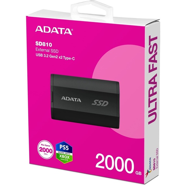 Накопичувач SSD Adata SSD накопитель 2TB (SD810-2000G-CBK) SD810-2000G-CBK фото