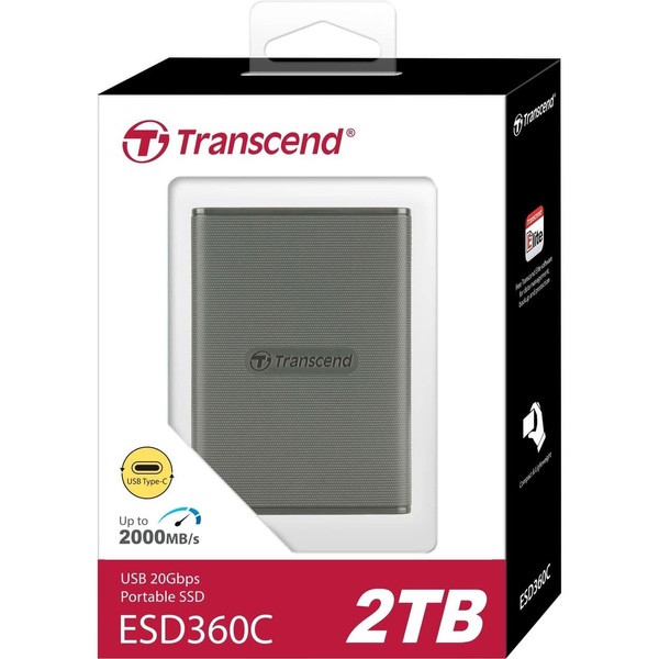 Накопичувач SSD Transcend SSD 2TB ESD360C Gray (TS2TESD360C) (FFMSTR02148) FFMSTR02148 фото