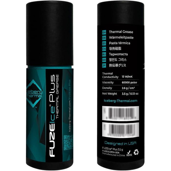 Термопаста Iceberg Thermal FUZEIce Plus 3.5g (BLACKICEP4G-00A) BLACKICEP4G-00A фото