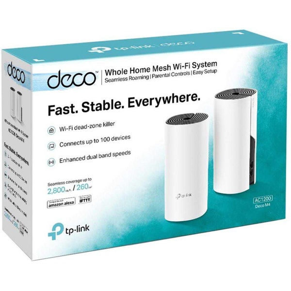 Беспроводная TP-Link mesh Deco M4 AC1200 2Pcs White 802.11ac (Deco-M4-2-Pack) Deco-M4-2-Pack фото