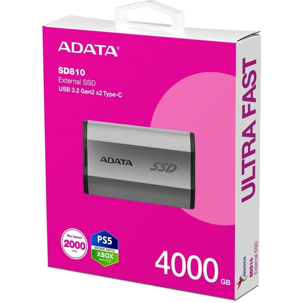 Накопитель SSD Adata SSD накопитель 4TB USB 3.2 (SD810-4000G-CSG) SD810-4000G-CSG фото