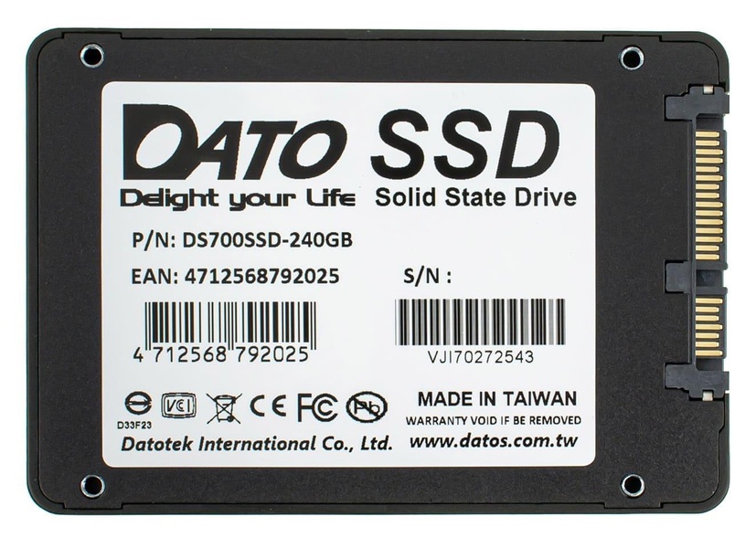 Накопитель SSD Dato Sata 2.5" 240Gb DS700 250 256 (DS700SSD-240GB) DS700SSD-240GB фото