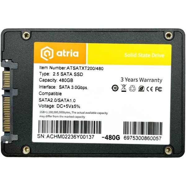 Накопитель SSD ATRIA Sata 2.5 480GB XT200 (ATSATXT200/480) ATSATXT200/480 фото