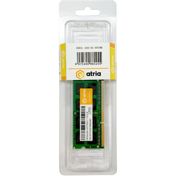 Модуль памяти ATRIA DDR3 8GB 1600MHz sodimm 1.35V UAT31600CL11SLK1/8 (UAT31600CL11SLK1/8) UAT31600CL11SLK1/8 фото